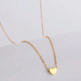 Tiny Heart Shape Pendent For Girls - golden