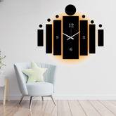3d Tile Wall Clock | Wooden Tile Wall Clock Frame wall Art | Wall decoration | Decor For Home Wall Decoration Attractive Wooden Wall Art - Large