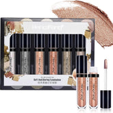 HENG FANG 6 Pcs Liquid Diamond Glitter Eyeshadows Set – Waterproof, Long-Lasting, Vibrant Colors with Lightweight Texture for Bold & Sparkling Eye Makeup