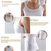 Slim N Fit Body Shaper Vest Shirt - Tank Top Sleeveless Shapewear For Men (White)