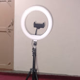 Portable 10-Inch LED Ring Light with 7 Feet Adjustable Tripod Stand & Mobile Holder | 3 Light Modes | Foldable 2 Feet | USB Powered