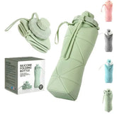 Silicone Folding Bottle | 600ML Silicon Foldable Bottle | Smart Travel Bottle Collapsible Design (Random Color)