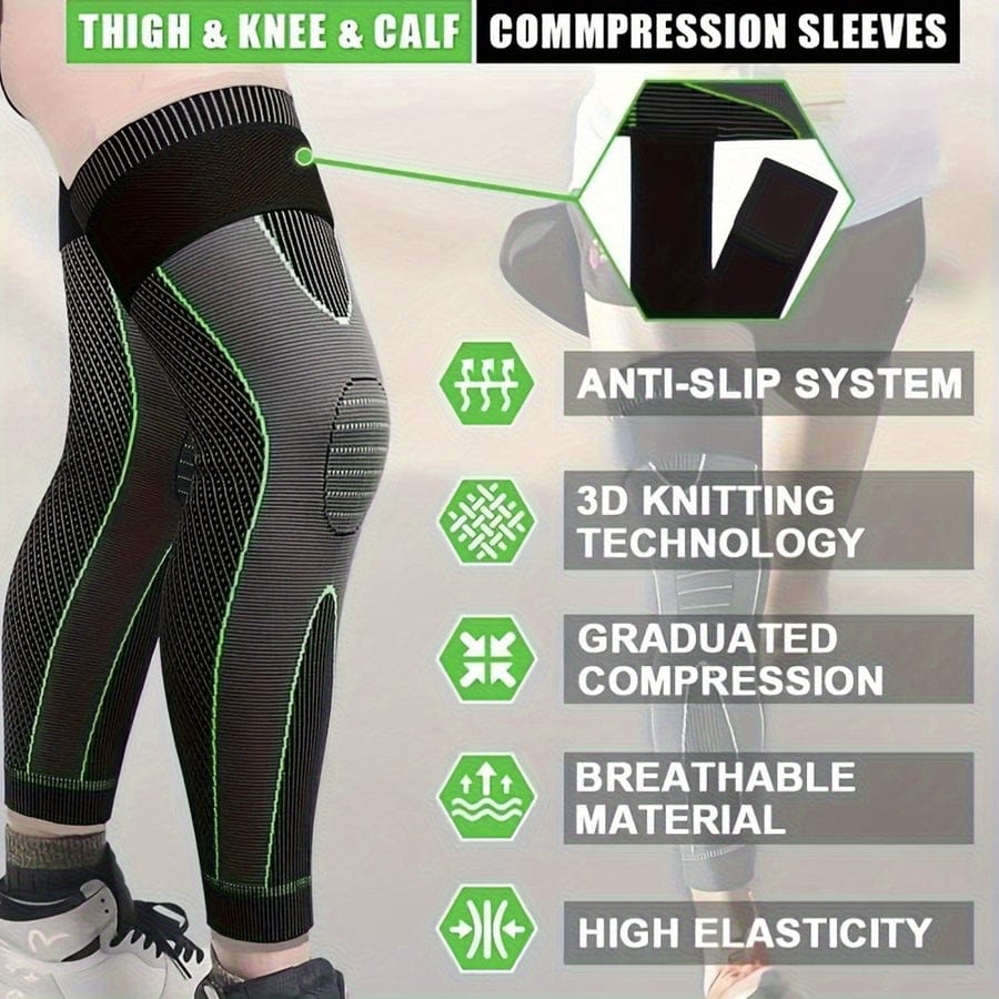 1 Pair - Knee Compression Support Sleeve Elastic Knee Brace For Pain Relief Sports Protection And Joint Stability (Random Color)