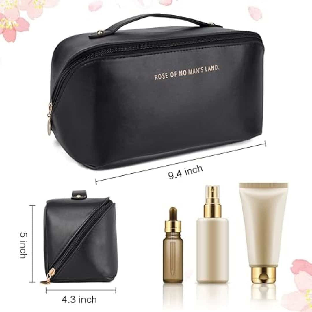 Large Capacity Travel Cosmetic Bag | Black